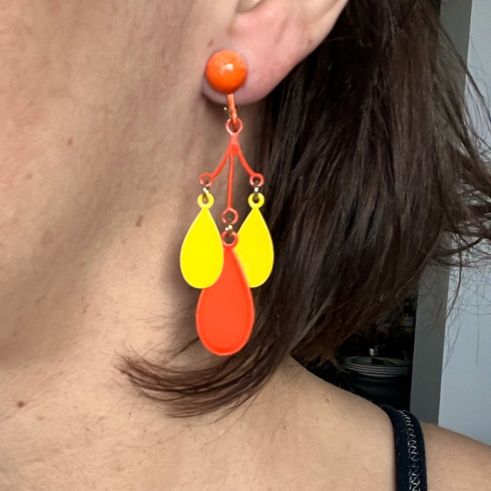 Vintage Clip on Funky Earrings